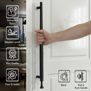 Plantex Main Door Handle/Stainless Steel & Aluminium Door Handle/600mm Pull-Push Handle for Home/Office/Hotel - Pack of 1 (DTMD-413, Black)