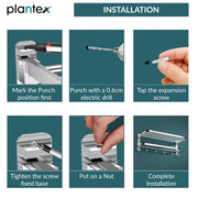 Plantex 304 Grade Stainless Steel Towel Hanger for Bathroom/Dual Folding Towel Rack/Towel Holder/Bathroom Accessories (24-Inch) Chrome