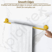 Plantex 304 Grade Stainless Steel 24 inch Single Towel Rod for Bathroom/Towel Stand/Towel Hanger/Towel Bar/Bathroom Accessories - Oreo (Gold)