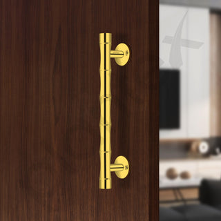 Plantex 8 Inch Heavy-Duty Door Handle for Main Door/Stainless Steel Pull Push Main Door Handle/3 Years Warranty Pack of 2 (S-140, Gold)