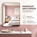 Plantex Aluminium Frame Mirror for Bathroom/Wall Mount Square Mirror for Bedroom/Dressing Room/Living Room/Entryway - (Rose Gold, 20x28 Inch)