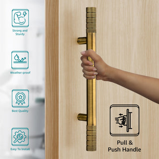 Plantex Heavy Duty Main Door Handle/Door & Home Decore/14 Inch Main Door Handle/Pull-Push Handle - Pack of 1 (Brass Antique) - 3 Years Warranty