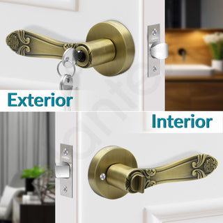 Plantex Premium Mortise Door Lock/Door Lock for Home/Main Door Lock Set with 3 Computerise Keys - (Brass Antique)