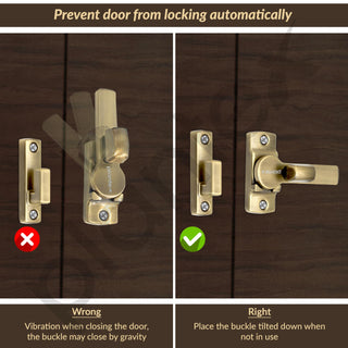 Plantex 180 Degree Door Latch Lock/Flip Latch Lock for Door/Chitkani/Lock Latch for Main Door/Baby Latch for Bathroom/Bedroom/Balcony/Door Stopper - Pack of 3 (Brass Antique)