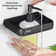 Plantex Liquid Soap Dispenser for Bathroom/Shampoo Dispenser/Handwash Dispenser for Bathroom/Bathroom Accessories - Pack of 1 (1508, Black)