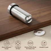 Plantex Stainless Steel Wall Mounted Magnet Door Stopper/Gate Stopper - Pack of 2 (Matt)