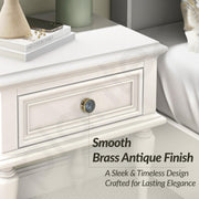 Plantex Knobs for Drawers/Drawer Knobs/Round Knob for Cabinets/Pull-Push Knob for Kitchen/Bedroom Drawers - Pack of 3 (Brass Antique)
