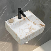 Plantex Wall Mount Washbasin for Bathroom/Designer Ceramic Basin/Rectangle Tabletop Wash Basin/Home/Office (13 x 11.5 x 4.5 Inch)
