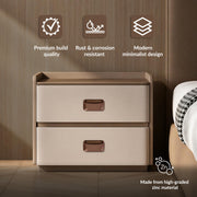 Plantex Drawer Kadi/3 Inch Chest Handle for Drawer/Rectangular Cabinet Kadi/Pull-Push Kadi for Home/Office Drawer - Pack of 3 (DTK-295, Rose Gold)