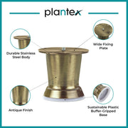 Plantex Heavy Duty Round 3 inch/Sofa Legs for Furniture Fitting/Table Legs/Sofa Leg Set of 10 Pcs (Brass Antique)