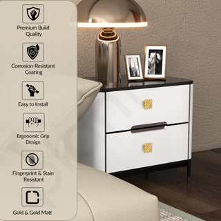 Plantex Knobs for Drawers/Drawer Knobs for Cabinets/Pull-Push Knobs for Kitchen/Bedroom Drawer - Pack of 6 (SH-434, Gold & Gold Matt)