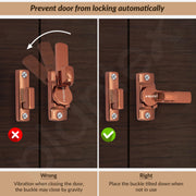 Plantex Door Latch/Flip Latch Lock for Door/Chitkani/Lock Latch for Main Door/Baby Latch for Bathroom/Bedroom/Balcony/Door Stopper - Pack of 3 (Rose Gold)