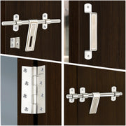 Plantex Stainless Steel Door Kit for Bathroom Door/Door Hardware/Doors Accessories/10 inch Al-Drop/8 inch Latch/8 inch 2 Handles/3 Piece Hinges - Pack of 1 (APS-1320, Chrome)