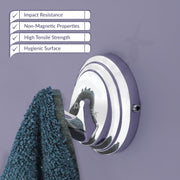 Plantex 304 Grade Stainless Steel Robe Hook for Bathroom/Cloth Hanger for Wall/Hooks for Clothes Hanging - Cubic (Chrome)