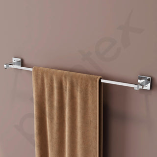 Plantex Stainless Steel Single Towel Rod/Bathroom Towel Holder/Towel Hanger/Towel Stand/Bathroom Accessories - 24 Inch (Chrome)