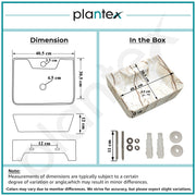 Plantex Wall Mount Wash Basin for Bathroom/Designer Ceramic Small Washbasin/Rectangle Countertop Wash Basin/Home/Office (16 x 12 x 4.5 Inch)