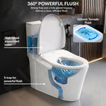 Plantex Smart Commode for Toilet/One Piece Commode with Smart Toilet Seat/Floor Mount Toilet - S Trap (White)