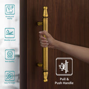 Plantex 14 Inch Door Handle/Heavy Duty Main Door Handle/Pull-Push Door Handle for Home/Office/Hotel - Pack of 1 (Brass Antique) - 3 Years Warranty