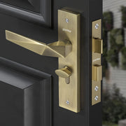 Plantex Heavy-Duty Door Lock Handle Set/ 6-Lever Lock Mechanism with 3 Years of Warranty/Mortise Lock with 3 Keys, Brass Lock Body & Cylinder - (8129-Brass Antique)