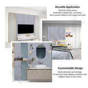 Plantex PVC Wall Panel/Louvers Panel for Wall/3d wall panel for Interior Wall Décor/Eco-Friendly Fluted Panel for Wall/- Pack of 3,Covers - 30 Sq. Ft (White and Black-12 Inch x 10 Ft)