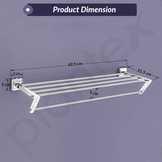 Plantex 304 Grade Stainless Steel Towel Hanger for Bathroom/Towel Rack/Towel Rod/Bathroom Accessories -Decan (24-inch - Chrome)