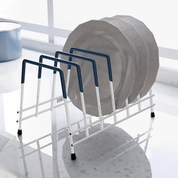 Plantex Stainless Steel Thali Stand/Dish Rack/Plate Stand/Plate Rack for Modular Kitchen/Tandem Box Accessories (Chrome)