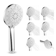 Plantex Hand Shower for Bathroom/6 Mode Multifunctional Shower/5-Inch ABS Plastic Silicone Handheld Shower Head/Easy Mode Switching – (Chrome & White, H459)