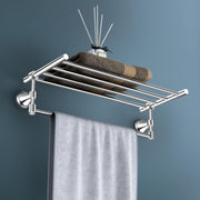 Plantex 304 Grade Stainless Steel Towel Rack for Bathroom/Towel Stand/Hanger/Bathroom Accessories - Niko (18 Inch-Chrome)
