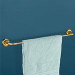 Plantex 304 Grade Stainless Steel Bathroom Accessories Set of 3 - Towel Hanger/Napking Holder/Dual Soap Holder for Bathroom - Daizy (Brass Antique)