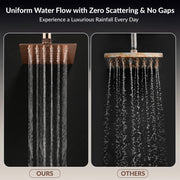 Plantex Stainless Steel Overhead Shower 4 x 4 inch with Water-Saving Technology/High pressure Rain Shower Head without Arm/Bathroom Shower -(Ultra Slim-PVD Rose Gold)