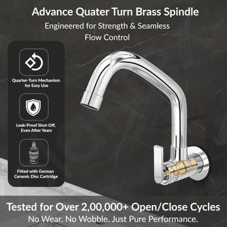 Plantex Pure Brass Sink Tap for Kitchen Basin with 360° Extended Swivel Spout/Kitchen Tap with Water Saving Nozzle - 7 Year Warranty (BAL-511-Chrome Finish)