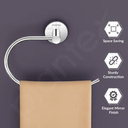 Plantex Stainless Steel Napkin Holder for Wash Basin/Towel Hanger for Bathroom/Napkin Hanger/Bathroom Accessories - Pack of 1 (Chrome)