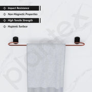 Plantex 304 Grade Stainless Steel 24 inch Single Towel Rod/Towel Bar/Towel Hanger for Bathroom/Bathroom Accessories - Pack of 1 (Parv-Rose Gold & Black)