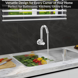 Plantex Pure Brass Kitchen Taps for Home Sink/Kitchen Sink Tap with 360° Swivel Spout and Water Saving Aerator-7Year Warranty-(BAL-510)