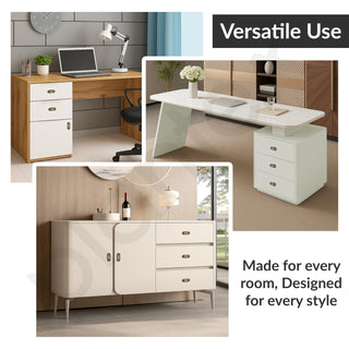 Plantex Knobs for Drawer/Drawer Knobs/Oval Knob for Cabinets/Drawer Handle/Pull-Push Knob for Kitchen/Bedroom Drawers - Pack of 4 (SH-432, Rose Gold & Grey)