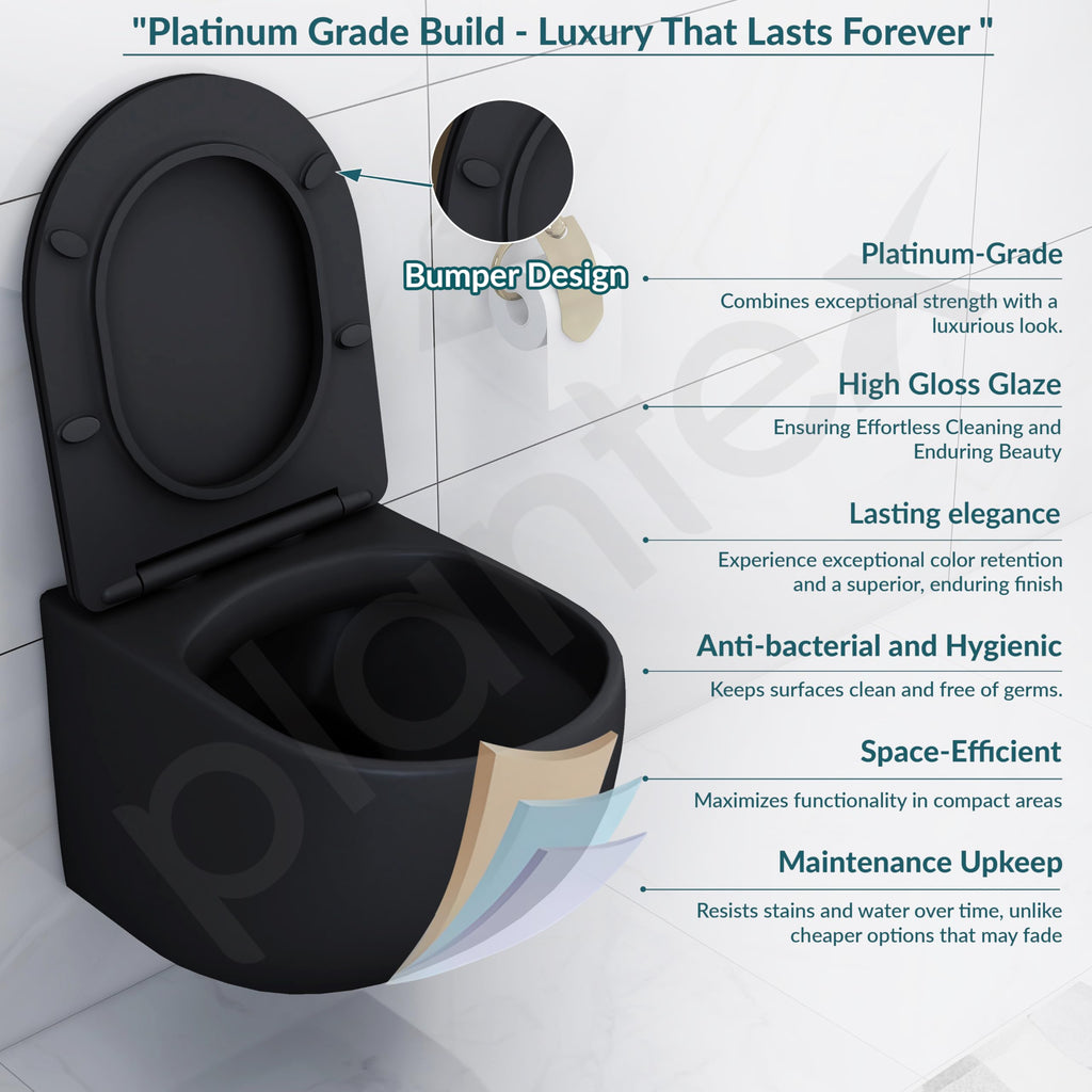 Plantex Imported Ceramic Western Commode for Toilet/Wall Hung Commode ...