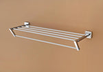 Plantex Decan 304 Grade Stainless Steel Towel Rack for Bathroom/Double Soap Holder/Napkin Ring/Bathroom Accessories - Chrome