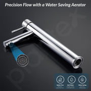 Plantex Wash Basin Mixer Tap/Pure Brass Tap Handle and 304 Grade Stainless Steel Body/Hot & Cold Basin Mixer/Pillar Spout for Wash Basin/Deck Mount - (8013-2, Chrome)