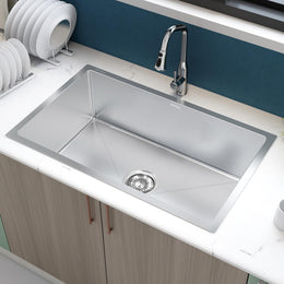 Plantex Guaranteed 304 Grade Stainless Steel Kitchen Sink/Sink For Kitchen with 7 Years of Warranty by Plantex/Single Bowl Sink with All Fittings & Drain Rack Included (Silver Matt - 30x18 Inches)