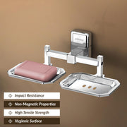 Plantex Stainless Steel 304 Grade Darcy Soap Holder for Bathroom/Soap Dish/Bathroom Soap Stand/Bathroom Accessories(Chrome) - Pack of 1