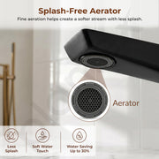 Plantex Wash Basin Mixer Tap/Hot & Cold Basin Mixer Faucet/Brass Deck Mount Pillar Spout for Bathroom Sink - Pack of 1 (4604, Black Matt)