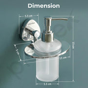 Plantex J4 Stainless Steel Liquid Soap Dispenser/Shampoo Dispenser for Wash Basin/Hand Wash Dispenser Wall Mounted/Bathroom Accessories (Chrome Finish) Angel
