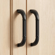 Plantex Cabinet Handle/96mm Handle for Drawer/Wardrobe/Kitchen Handle/Pull-Push Handle for Home/Office - Pack of 2 (Black)