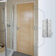 Plantex Heavy Duty Stainless Steel Door Butt Hinges 4 inch x 14 Gauge/1.8 mm Thickness Home/Office/Hotel for Main Door/Bedroom/Kitchen/Bathroom - Pack of 3 (Satin Matt)
