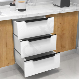 Plantex Profile Handle for Kitchen Cabinet/20 Inch Alluminium Drawer Profile Handle/Wardrobe Pull Handle for Home/Office/Hotel - Pack of 5 (Black)