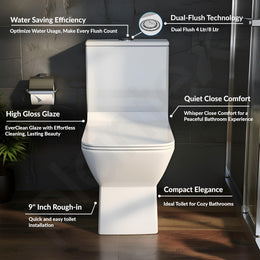 Plantex Siphonic Flush System Rimless Ceramic Commode/S Trap Western Toilet with Siphonic Vacuum Flush/One Piece Western Commode With Soft Close Toilet Seat - (White)