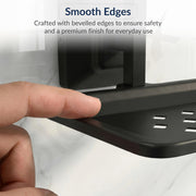 Plantex 304 Grade Stainless Steel Soap Holder for Bathroom/Soap Dish/Soap Stand/Bathroom Accessories - Squaro (Black)