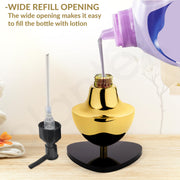 Plantex Gold & Black Stainless Steel and Acrylic Soap Dispenser for Bathroom Countertop/Sink - Pack of 1