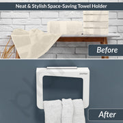 Plantex Acrylic Towel Holder for Bathroom/Napkin Hanger for Wash Basin/Hand Towel Hanger/Kitchen/Bathroom Accessories - (Square-White)