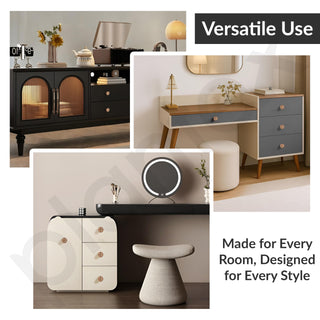 Plantex Horse Face Knobs for Drawer/Kitchen Cabinet Knobs/Pulls Handles Knobs for Wardrobe Kitchen/Round Drawer Pulls and Knobs- Pack of 6 Pieces (Rose Gold)